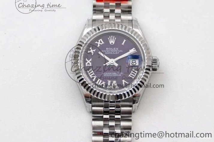 SS Bracelet 904L Dial Steel Best Roman Edition President NH05 TWF on Markers Purple DateJust 28 1:1 Lady 0331